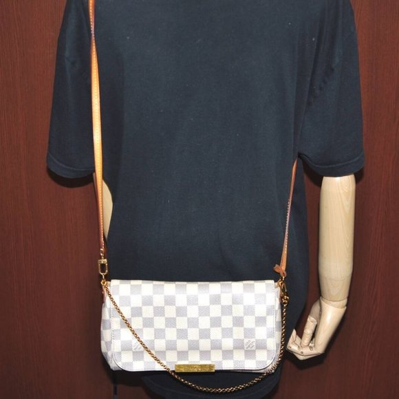Favorite MM Damier Azur Shoulder Bag - Picture 10 of 10